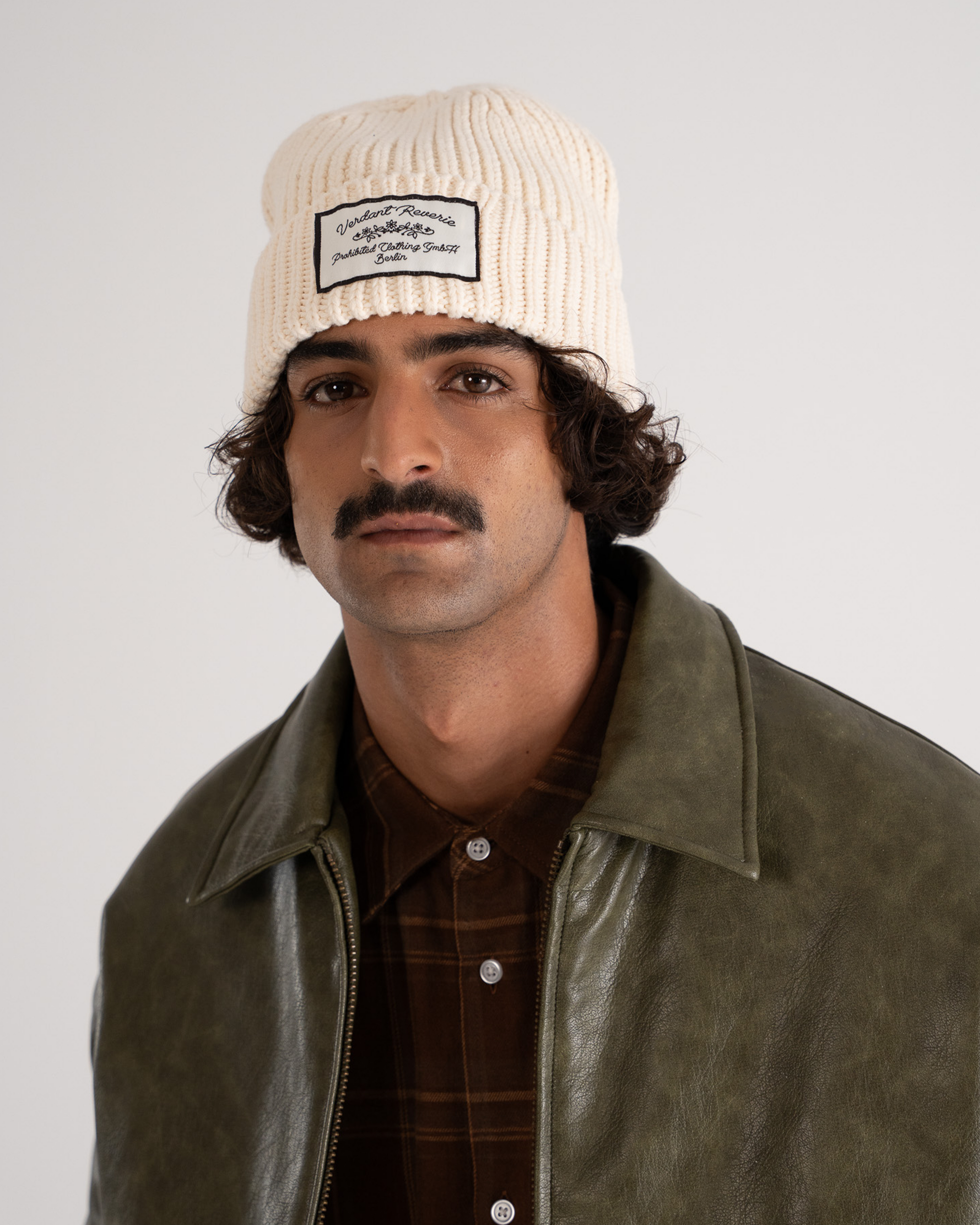 Verdant Reverie Beanie Beige