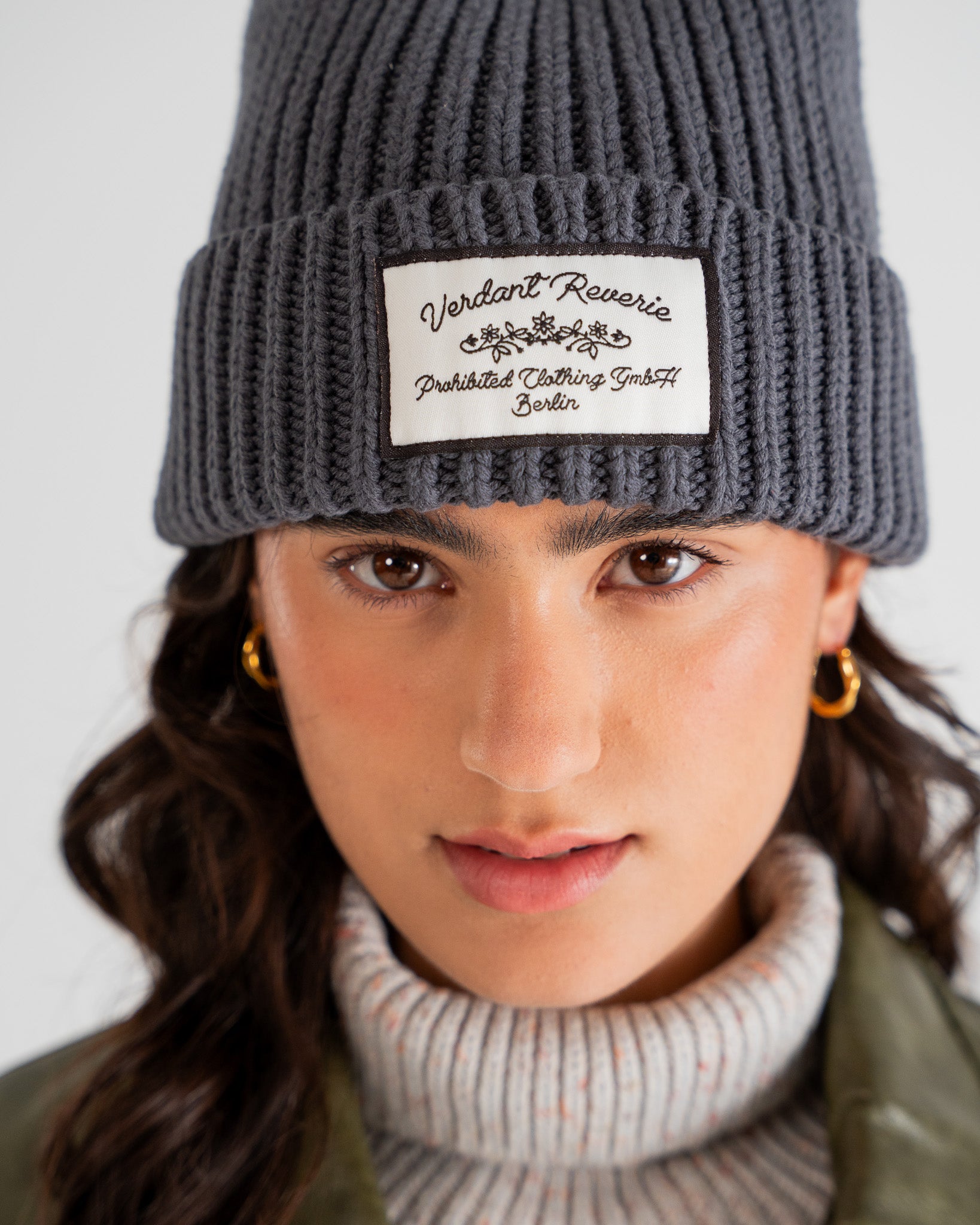 Verdant Reverie Beanie Dark Grey