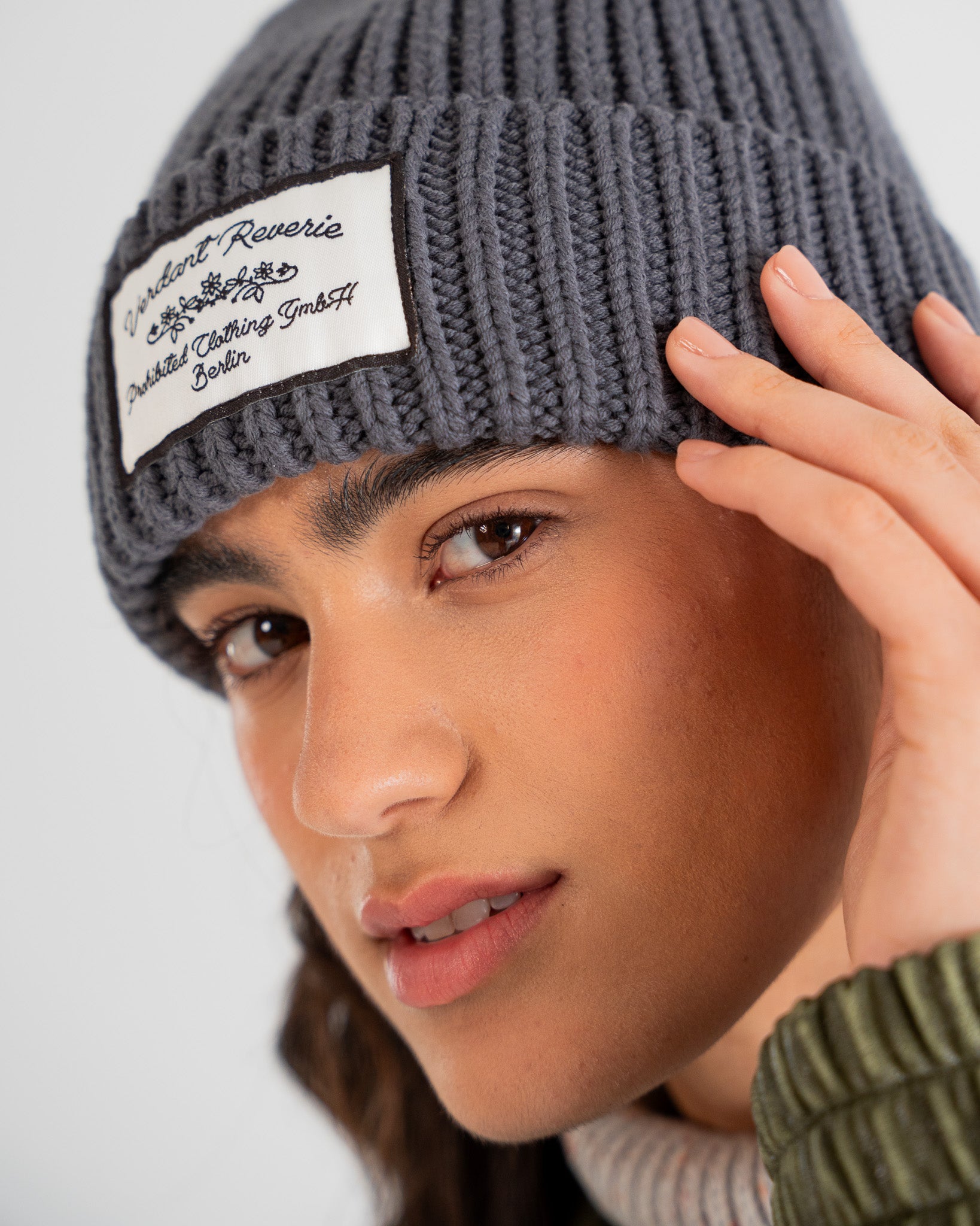 Verdant Reverie Beanie Dark Grey