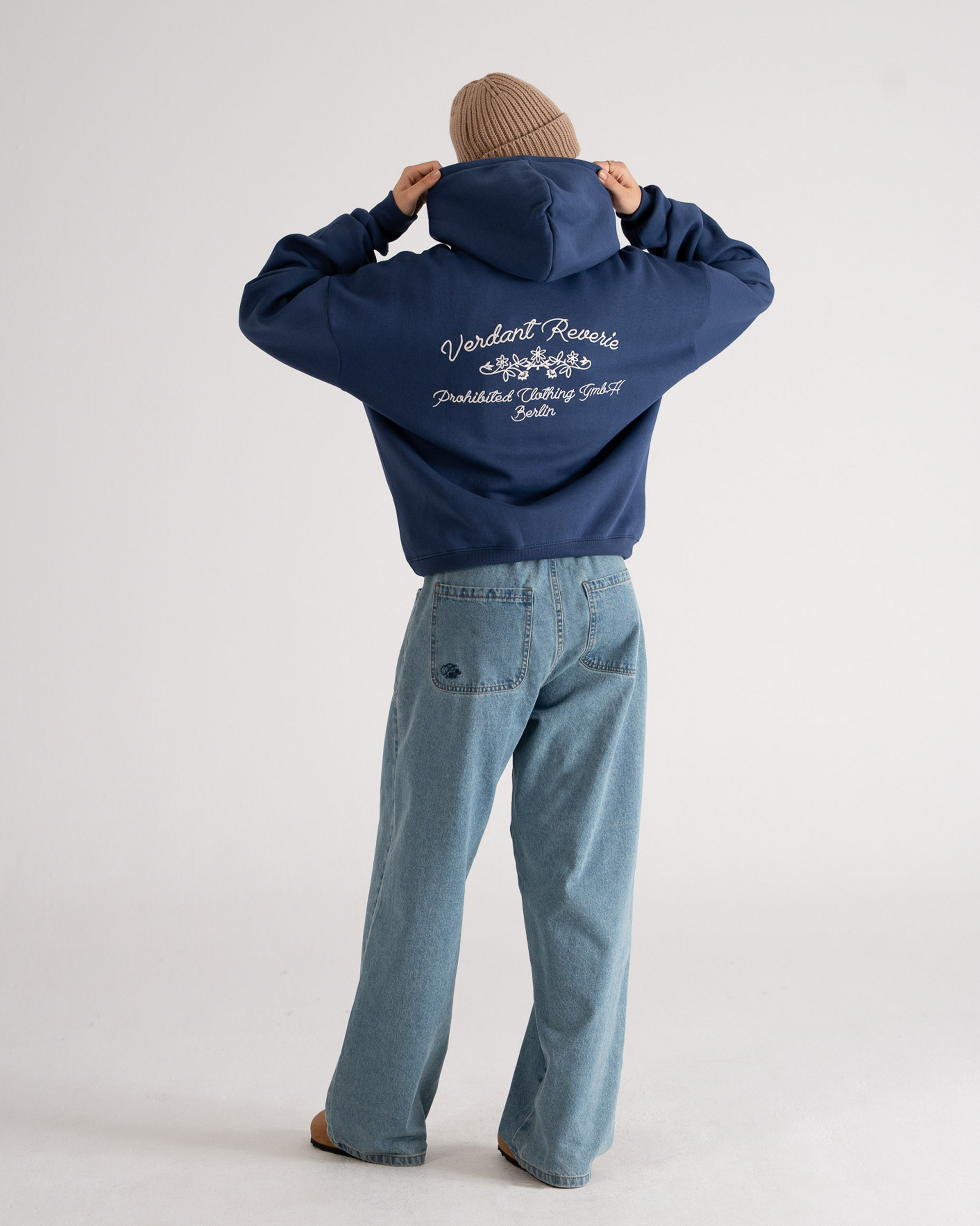 Verdant Reverie Hoodie Blue