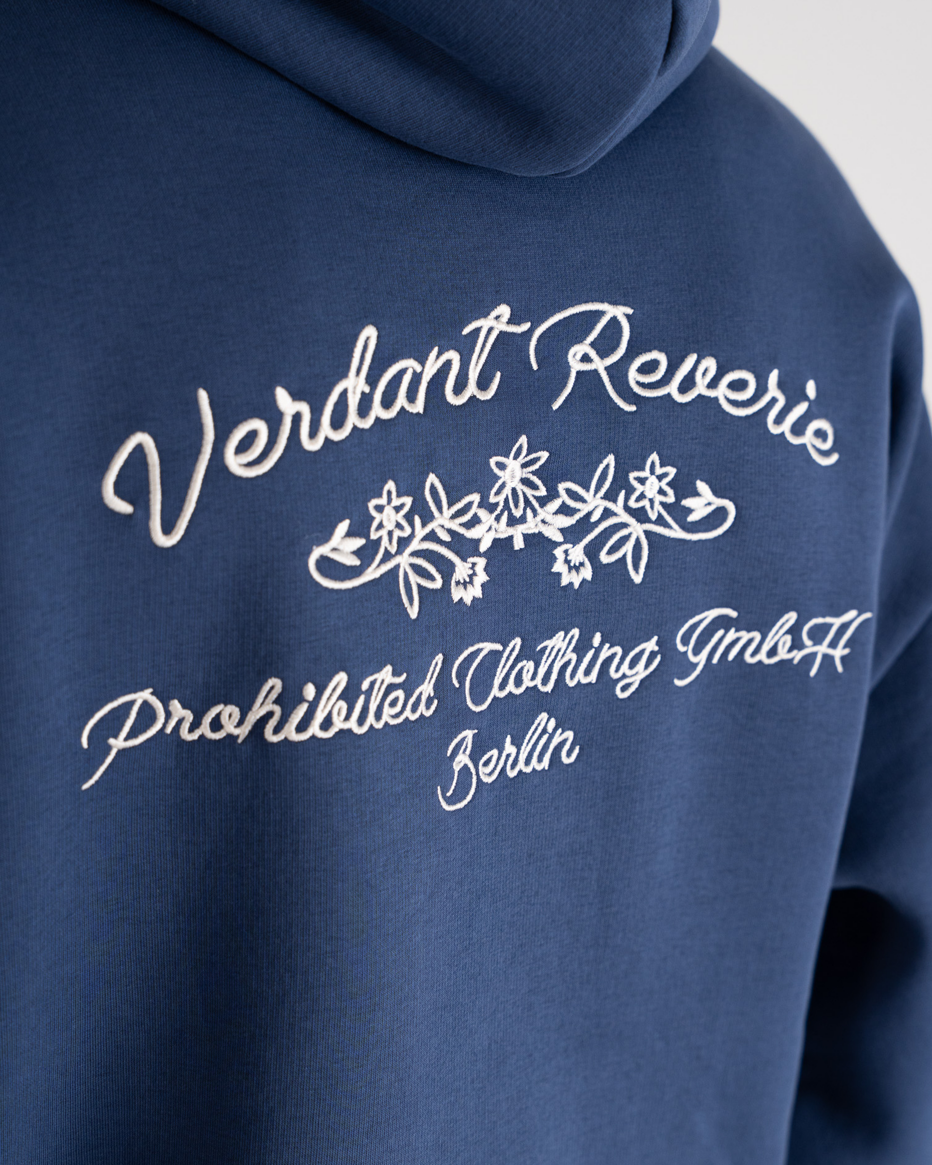 Verdant Reverie Hoodie Blue