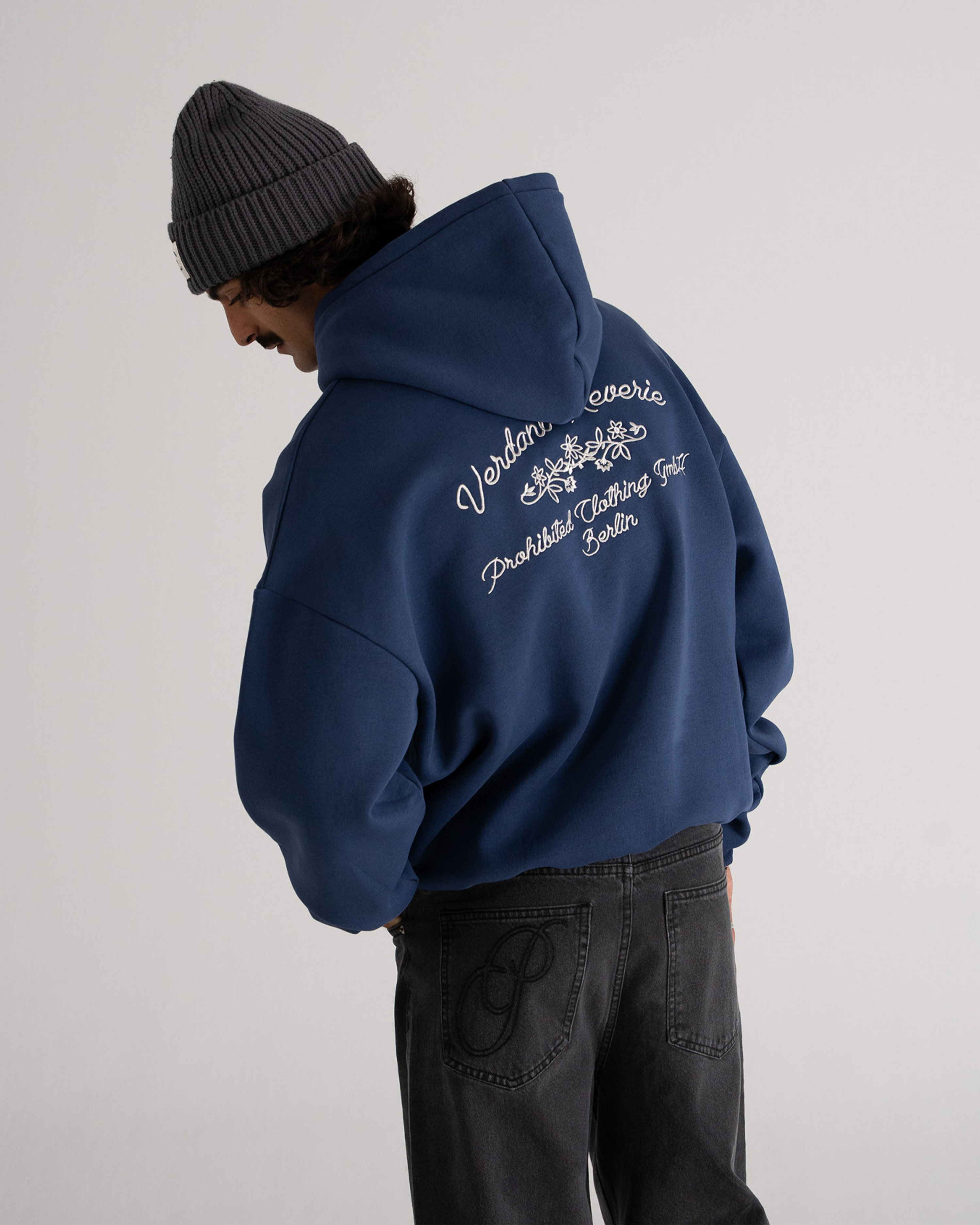 Verdant Reverie Hoodie Blue