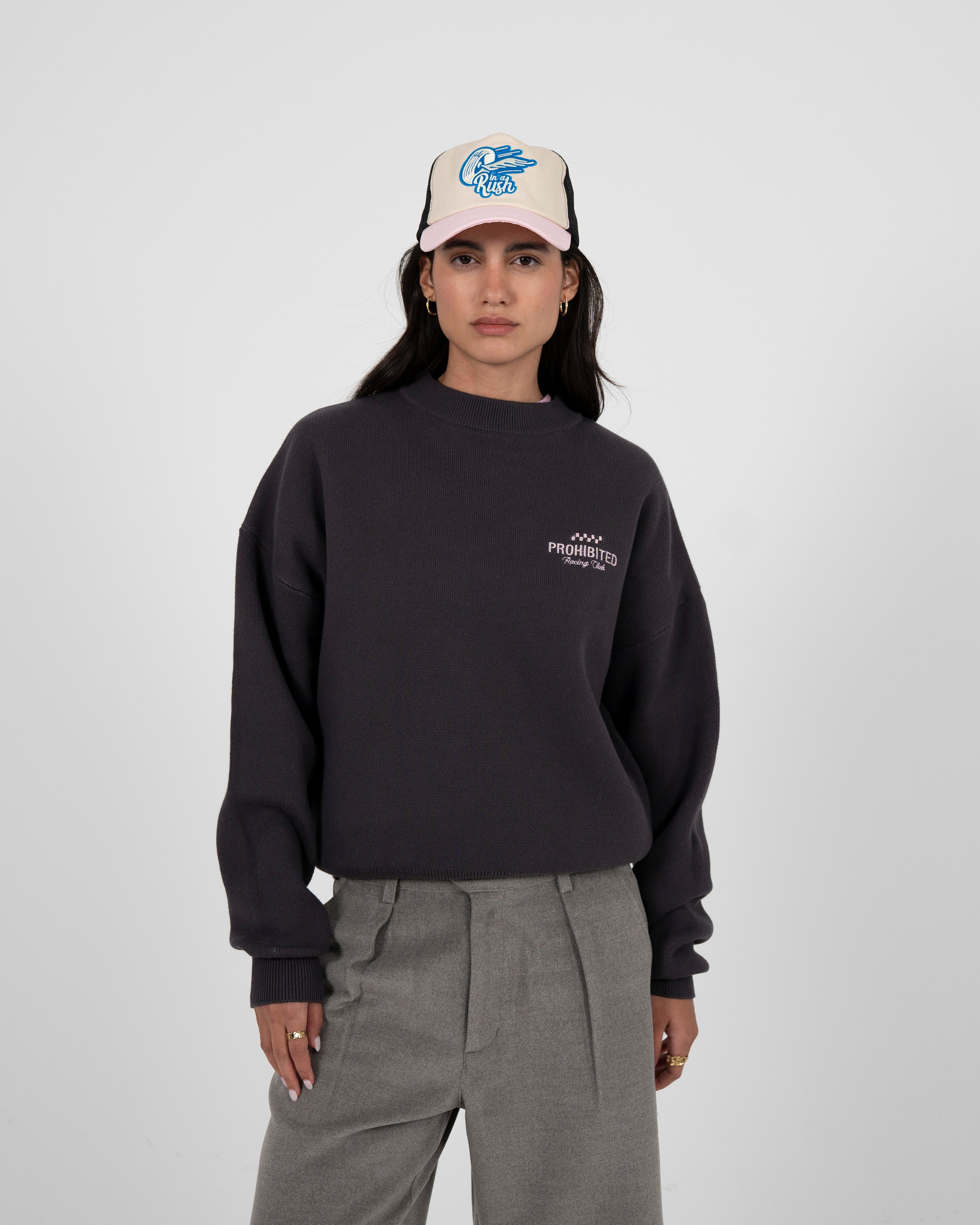 Vortex Knit Sweater Brown