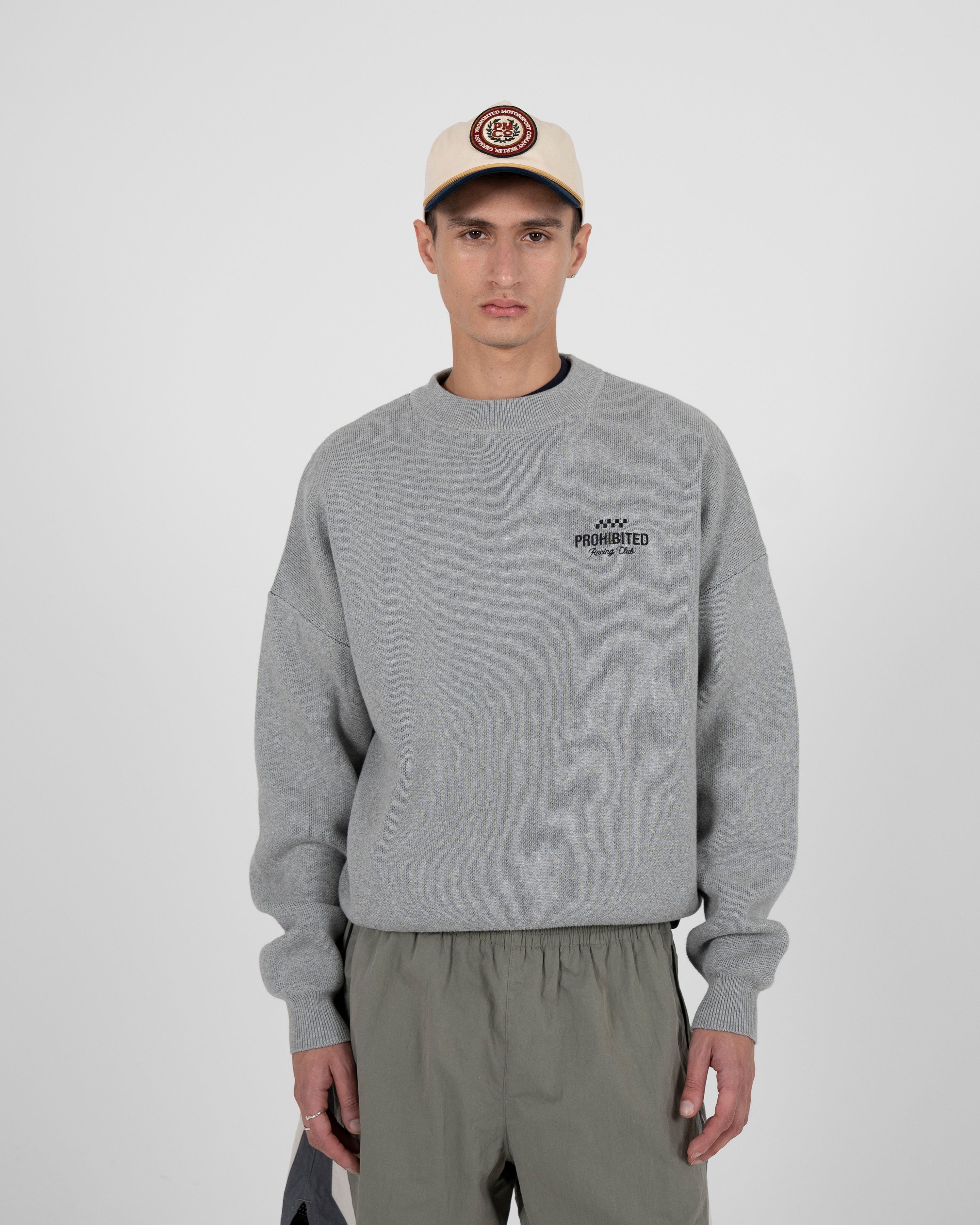 Vortex Knit Sweater Grey