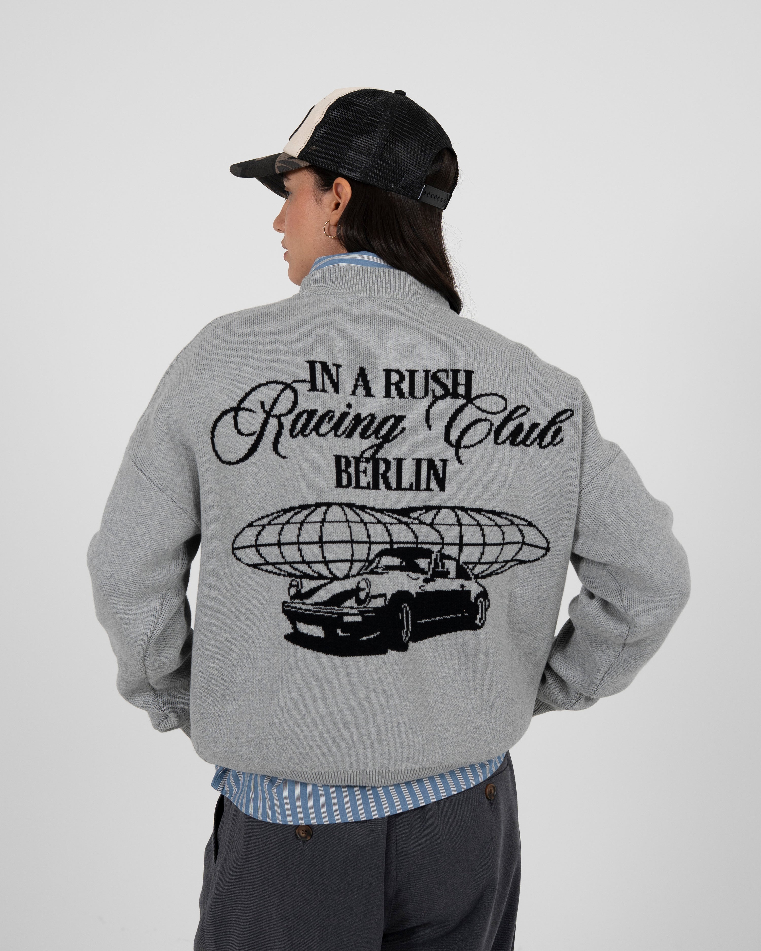 Vortex Knit Sweater Grey