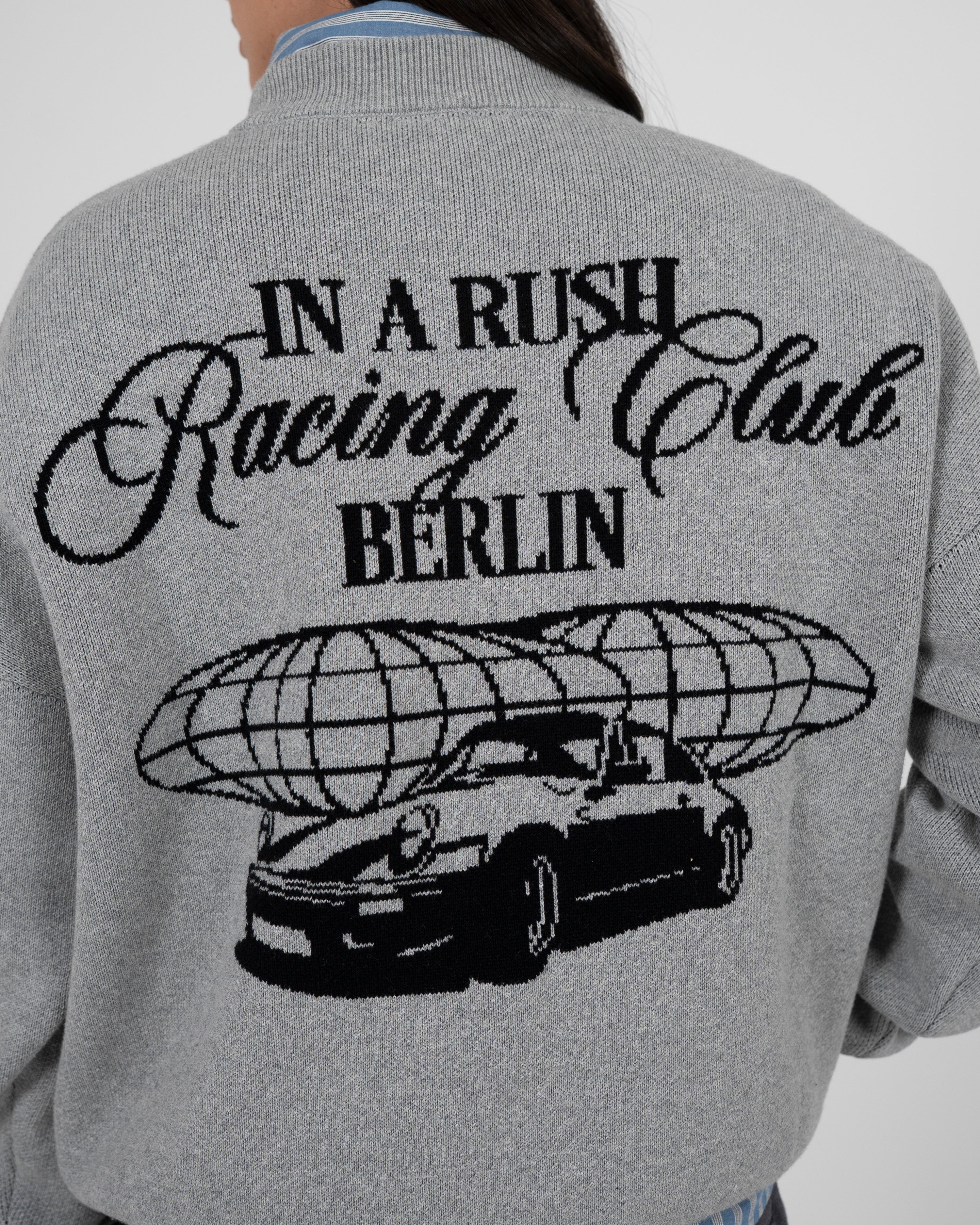 Vortex Knit Sweater Grey