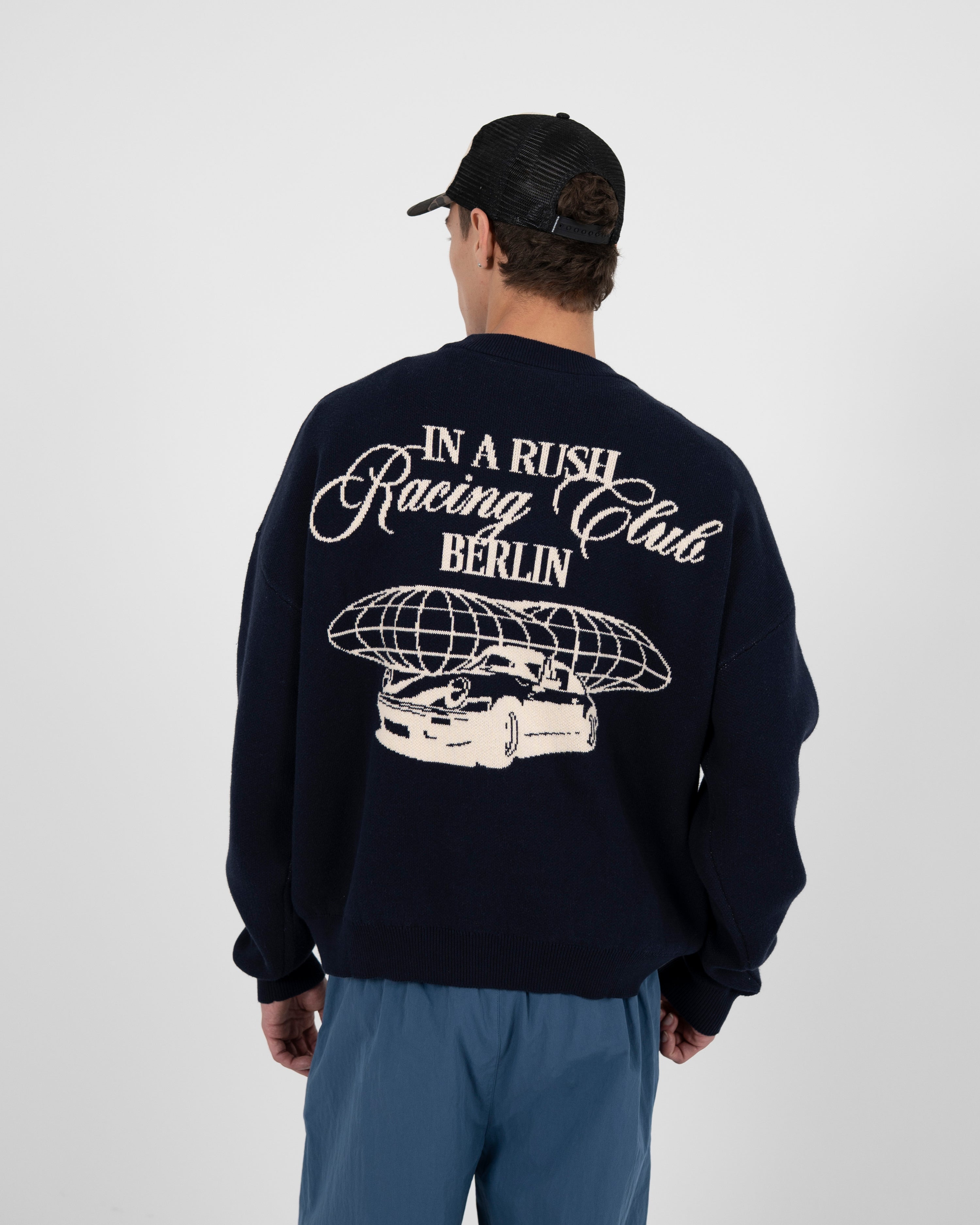 Vortex Knit Sweater Navy