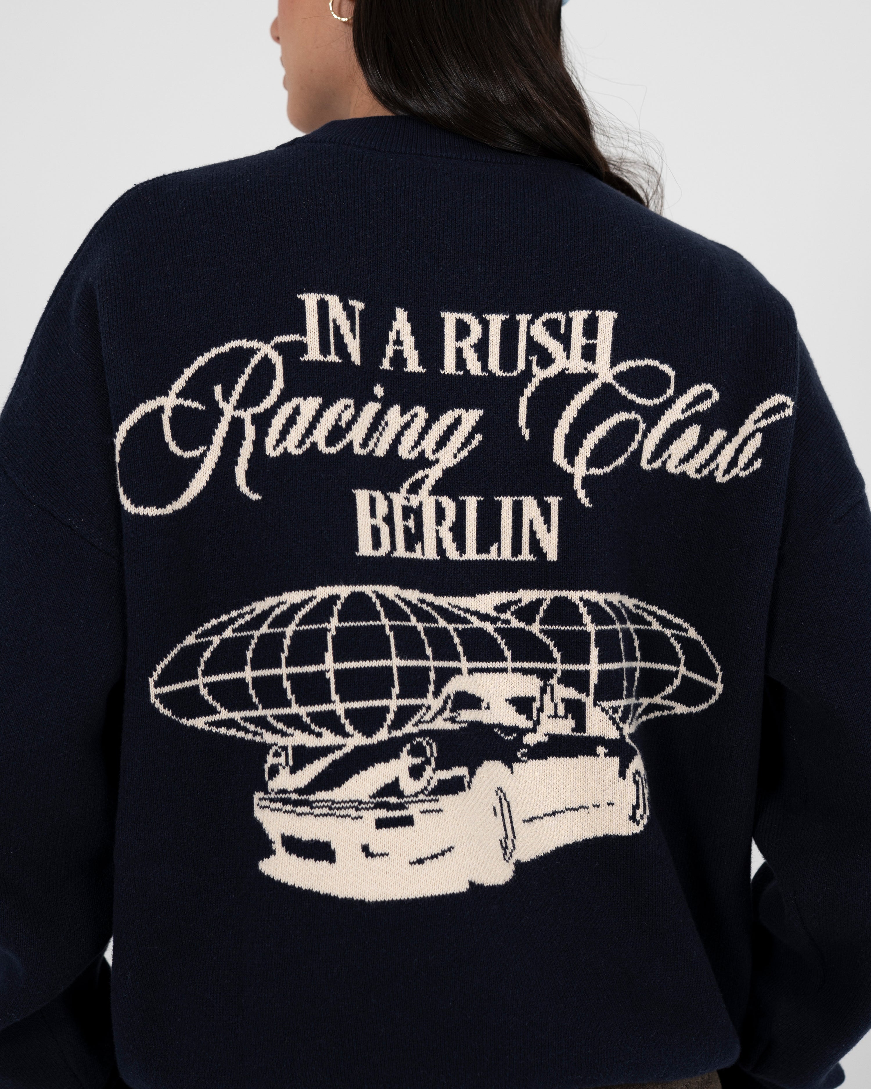 Vortex Knit Sweater Navy