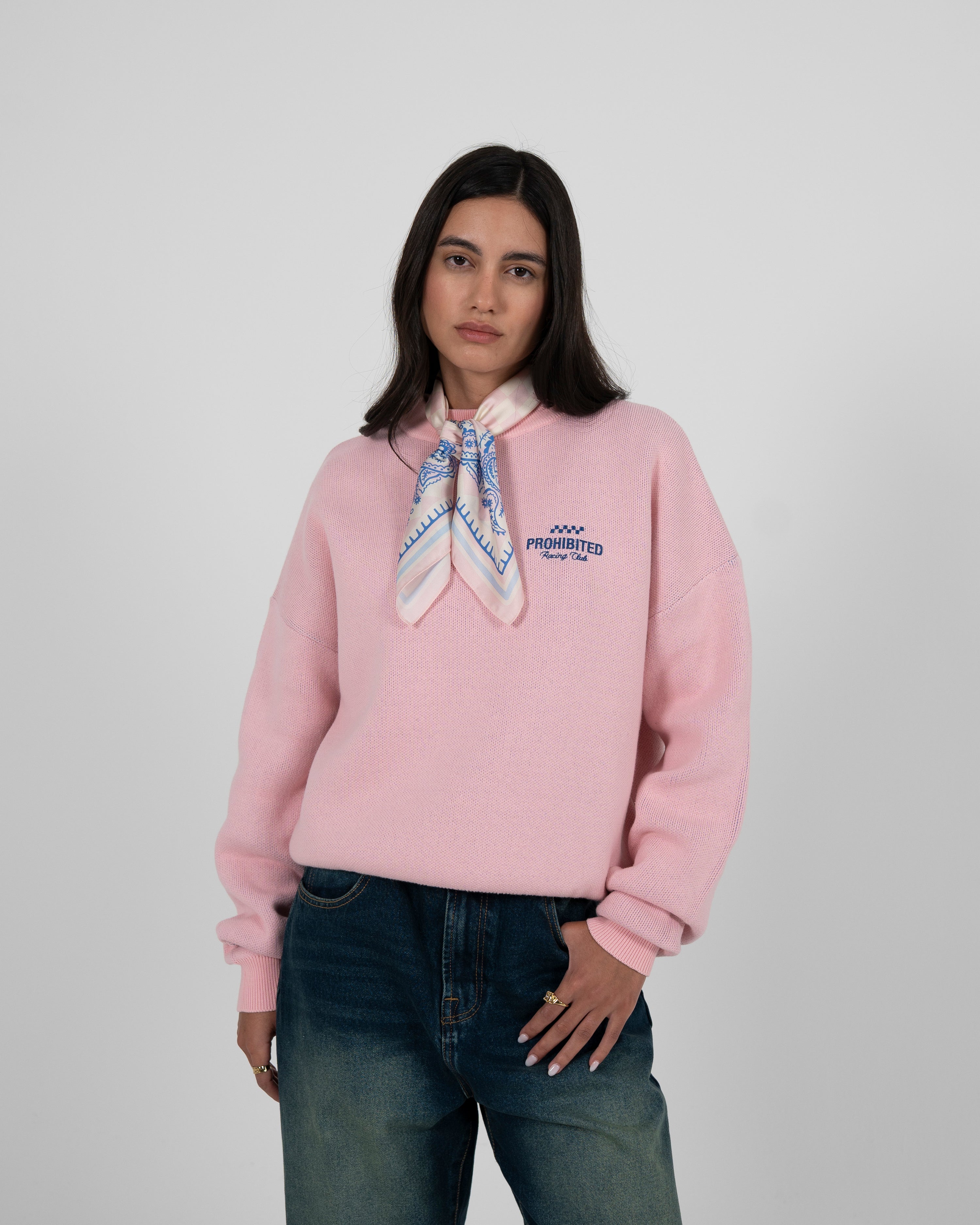Vortex Knit Sweater Rose