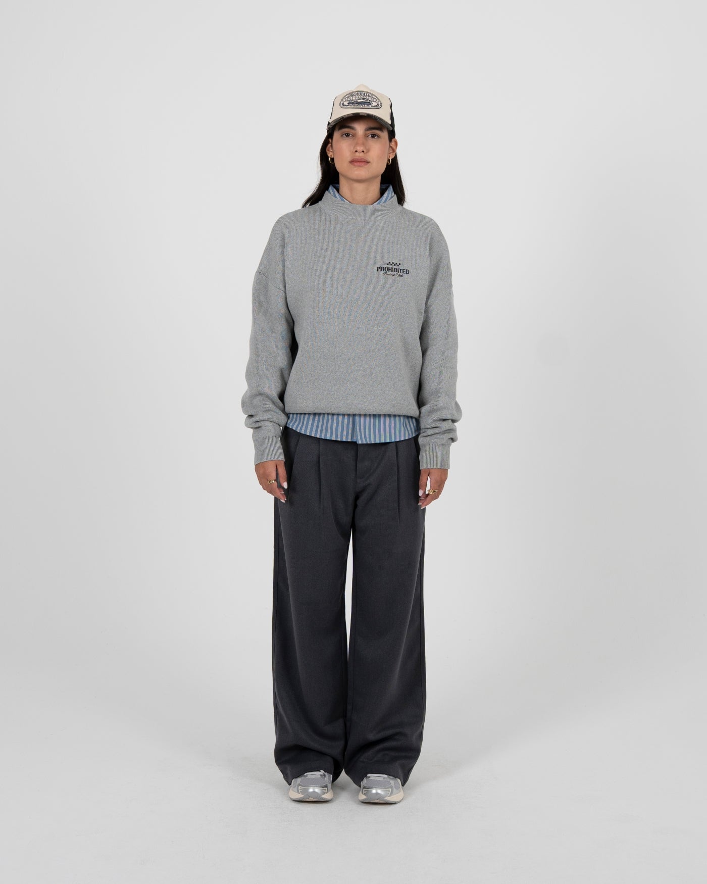 Vortex Knit Sweater | Grey