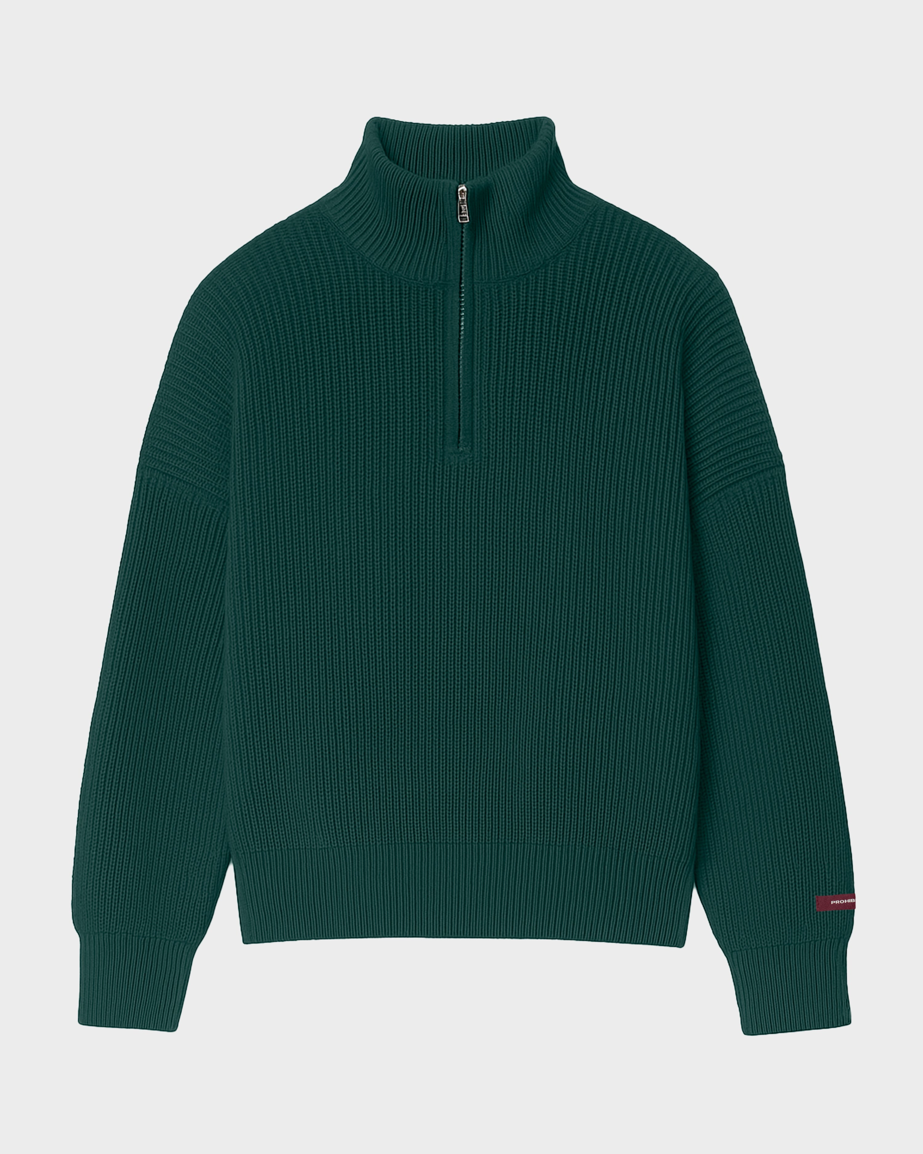 Winter Knit Half-Zip Green