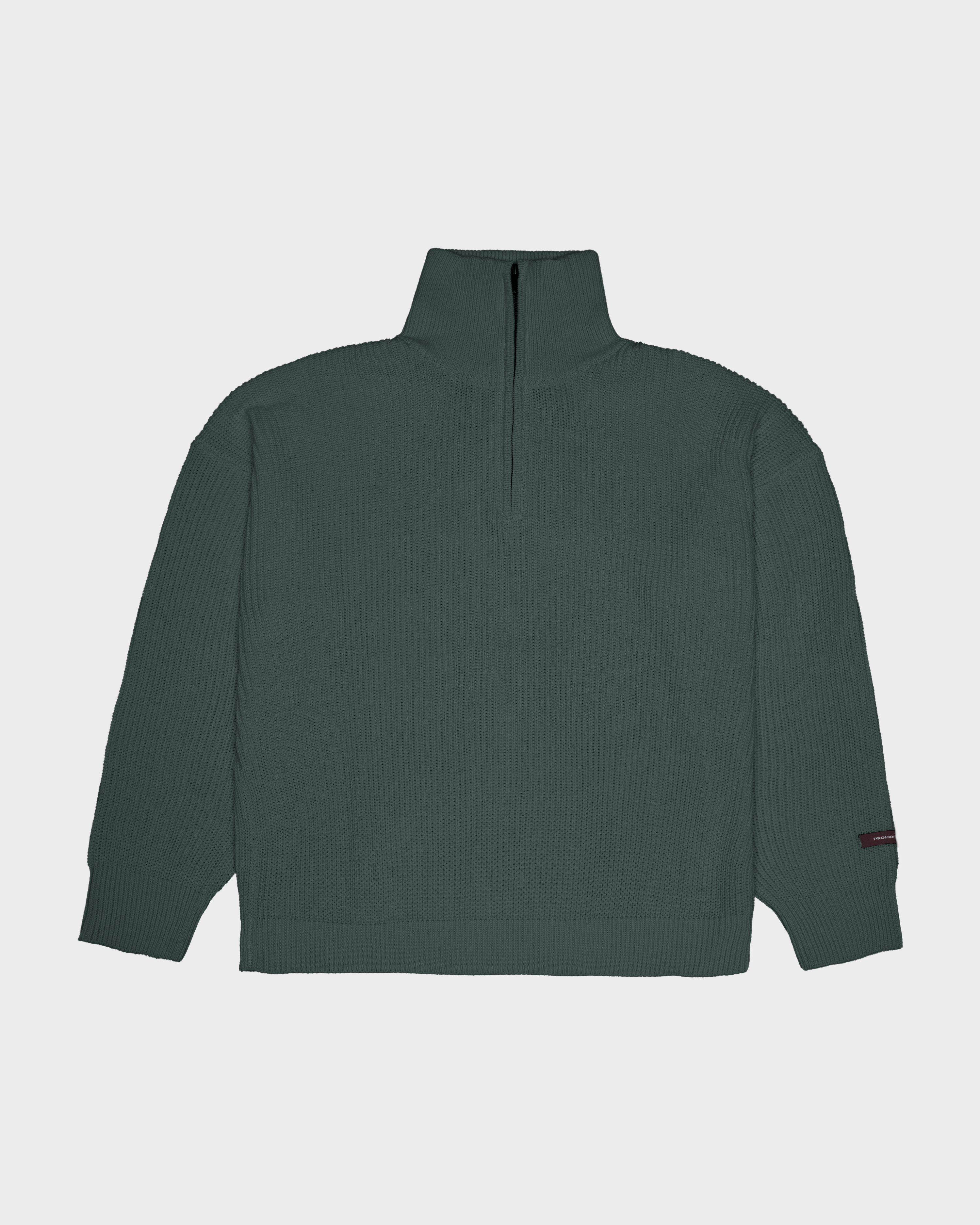 Winter Knit Half-Zip Green
