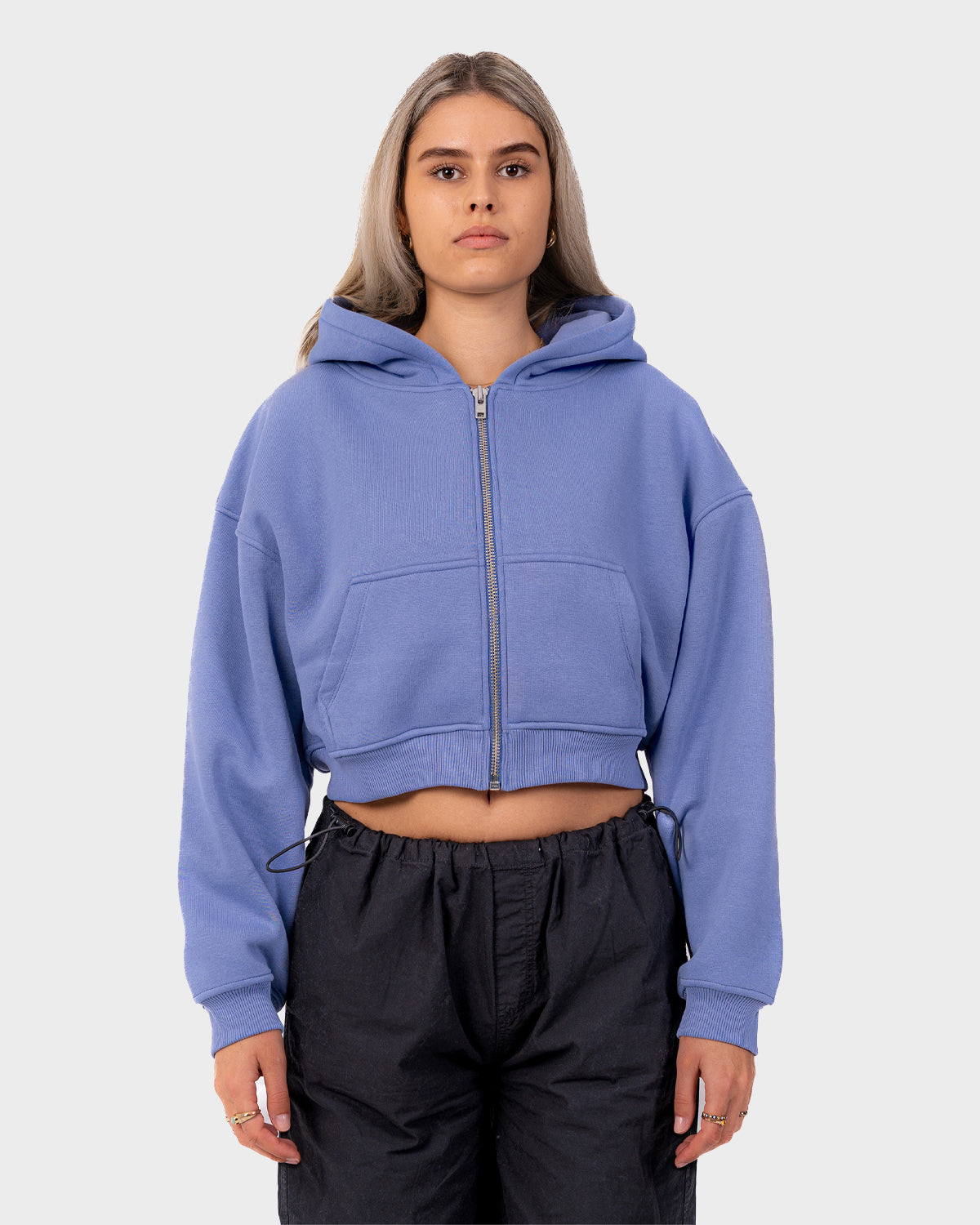 Oversized Zip Hoodie Black