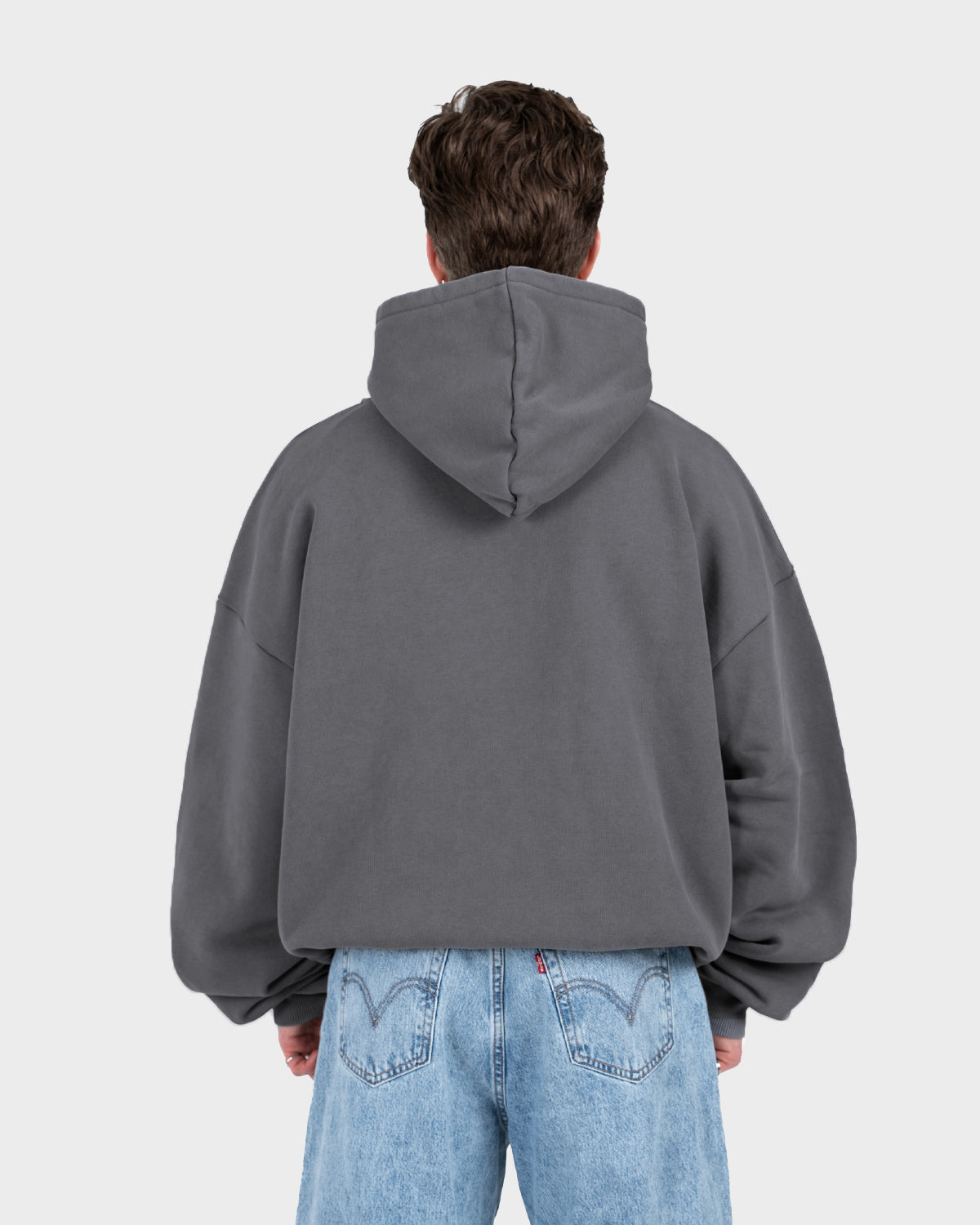 Heavy Oversized Hoodie Grey (Stone Washed)