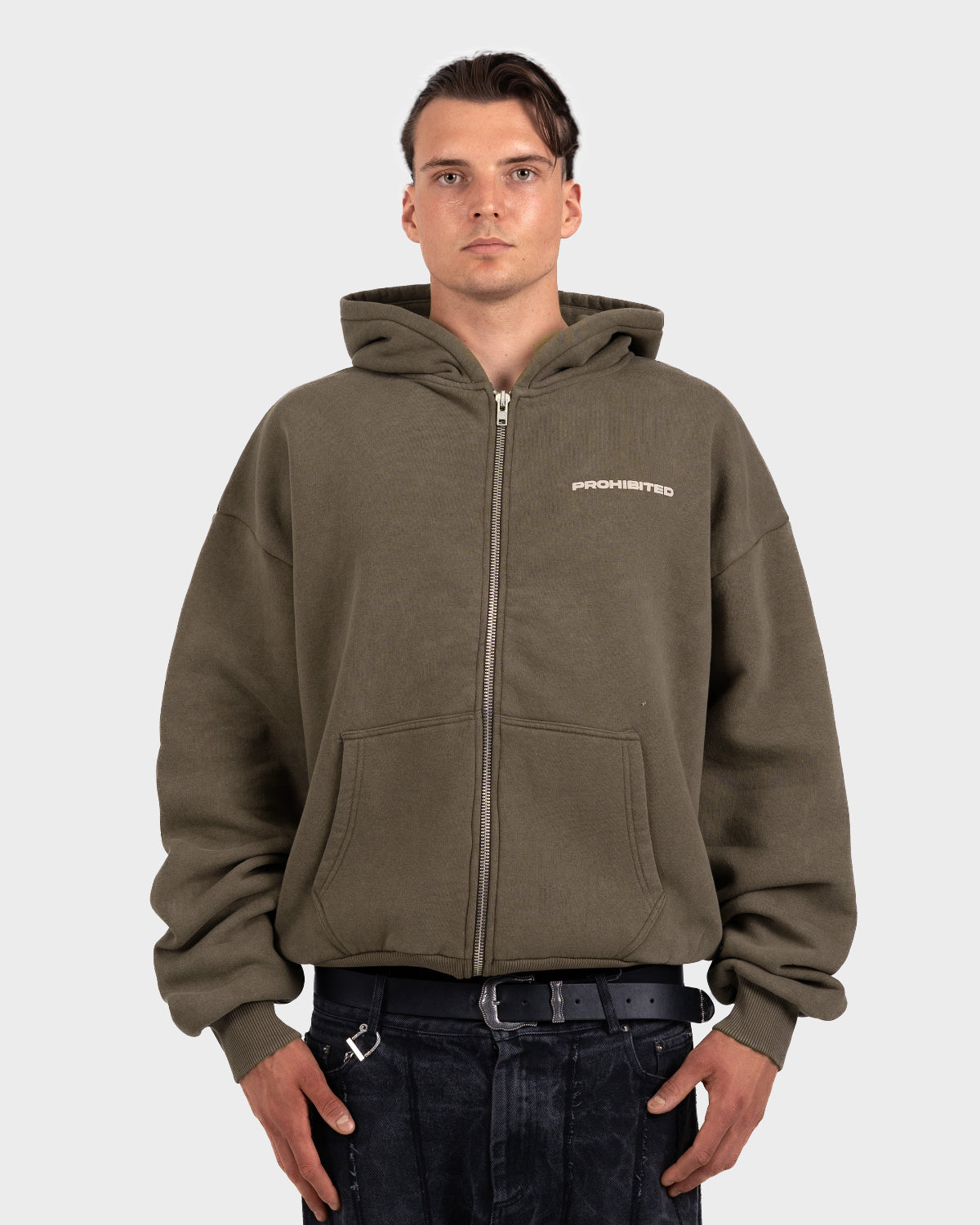 Oversized Zip Hoodie Black