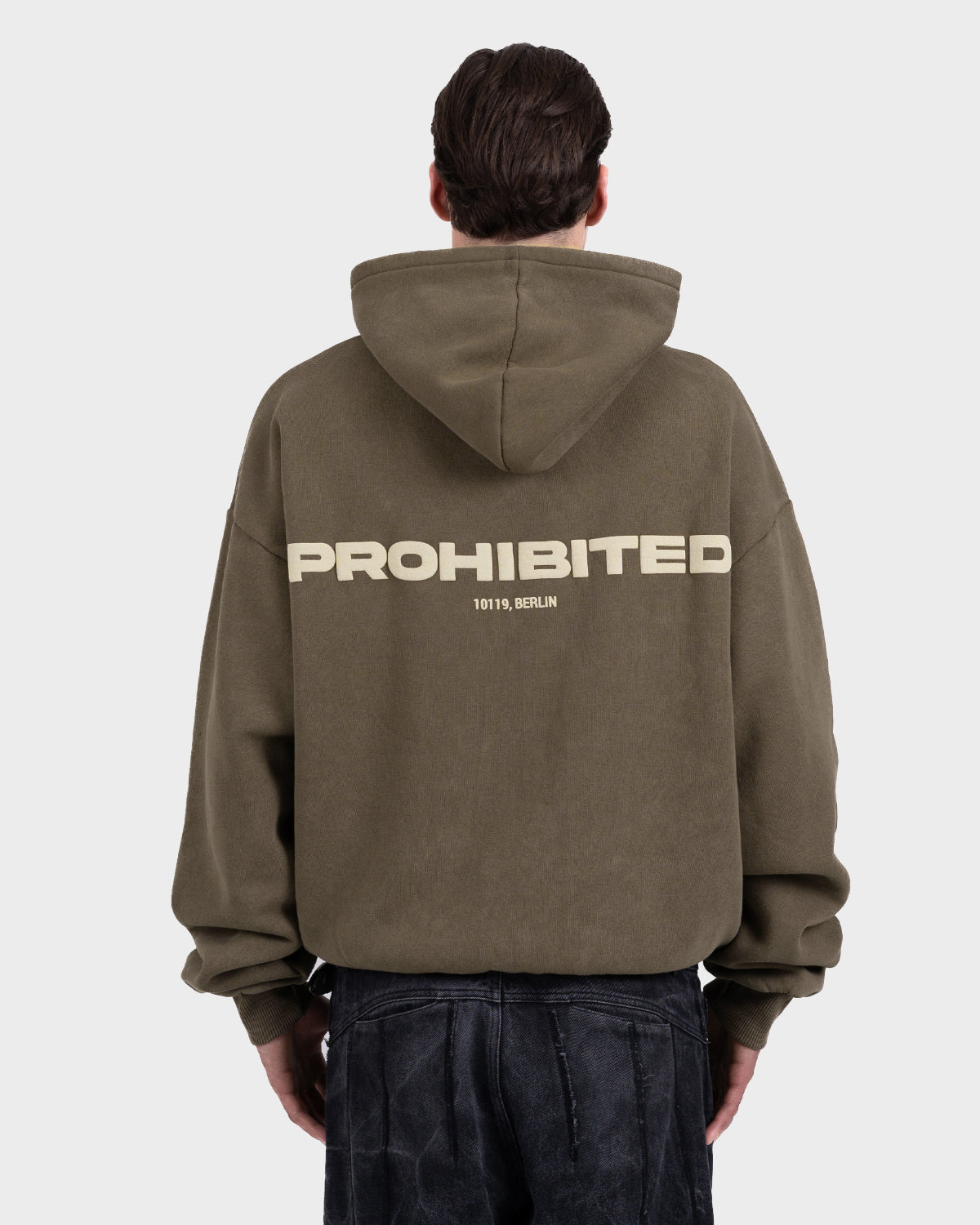 Oversized Zip Hoodie Black
