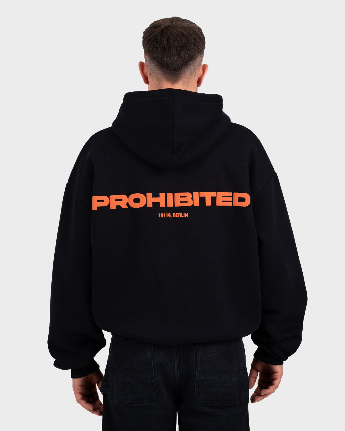 Oversized Zip Hoodie Black