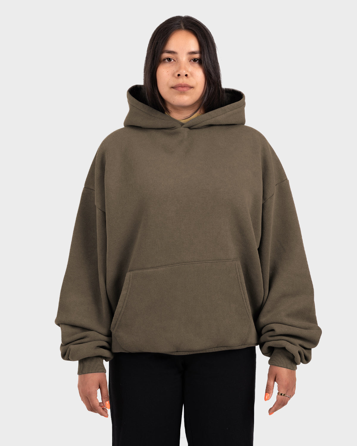 Oversized Hoodie Mocha (Stone Washed)