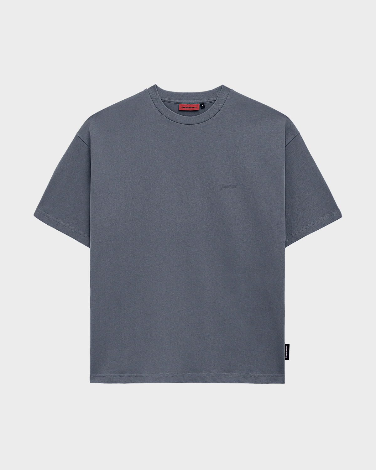 10119 Tee Embroidery Steel Grey