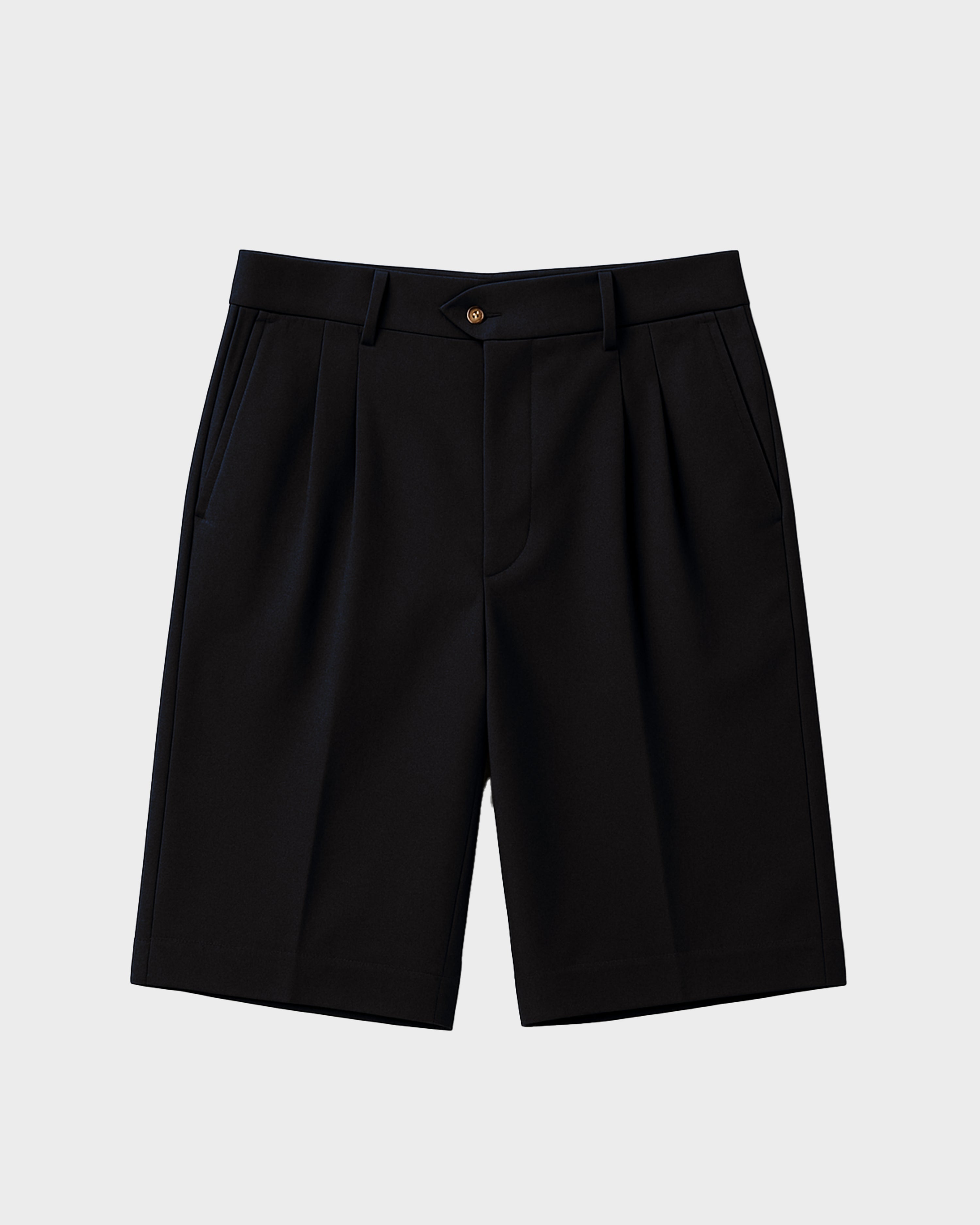 Newport Pleated Shorts Black