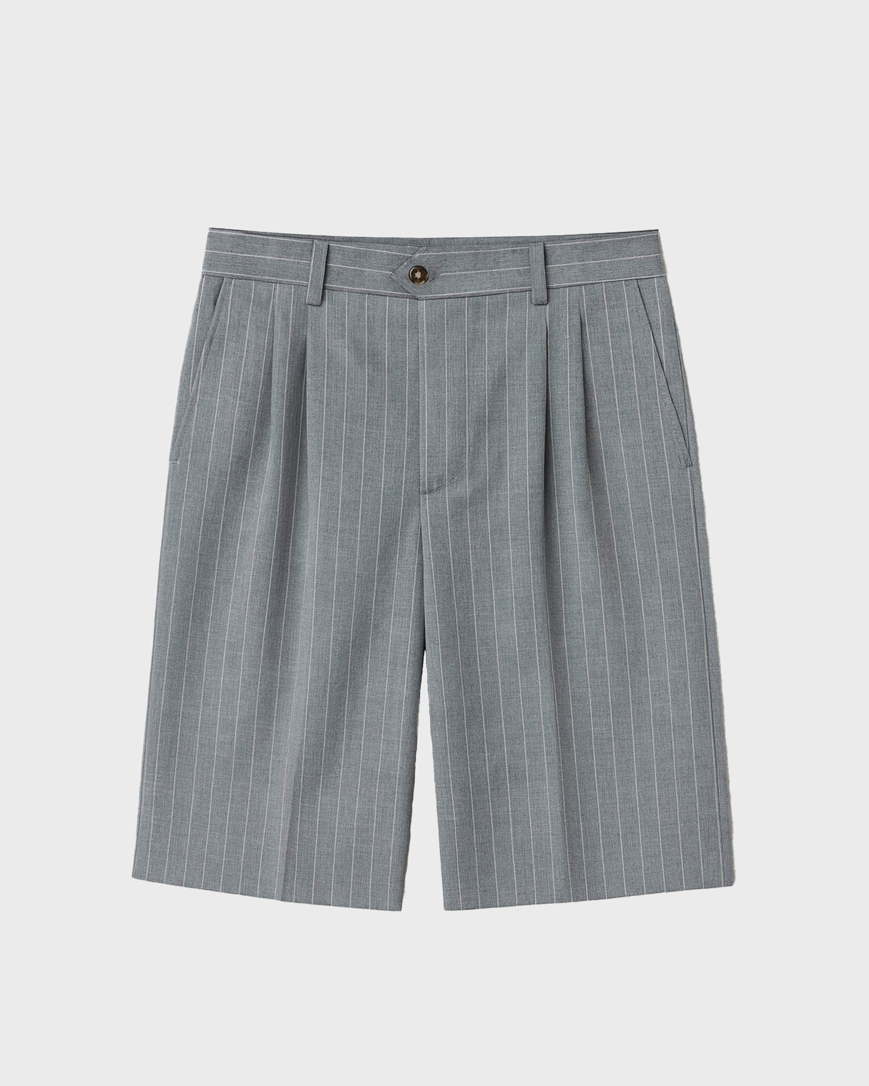 Newport Pleated Shorts Grey
