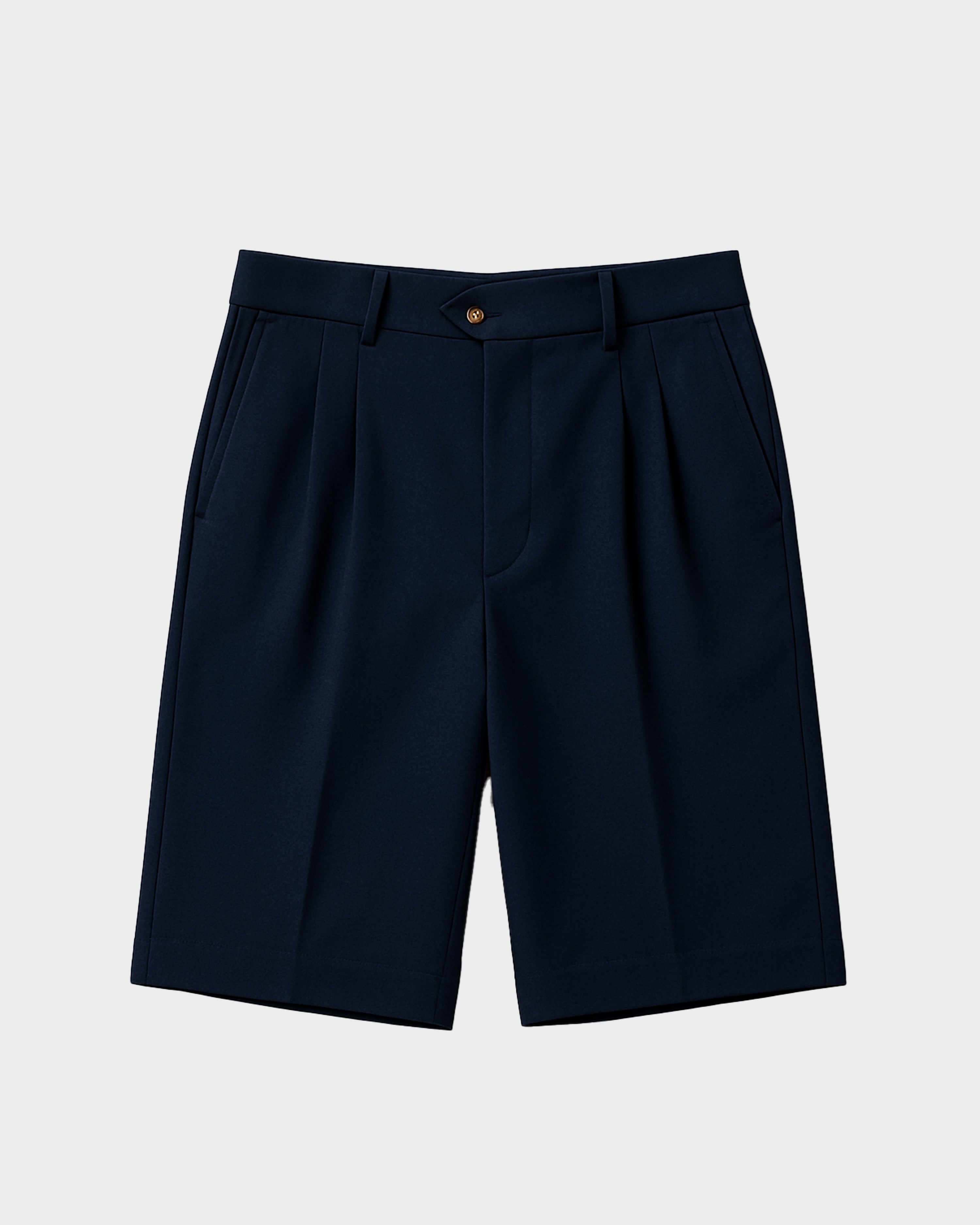 Newport Pleated Shorts Navy
