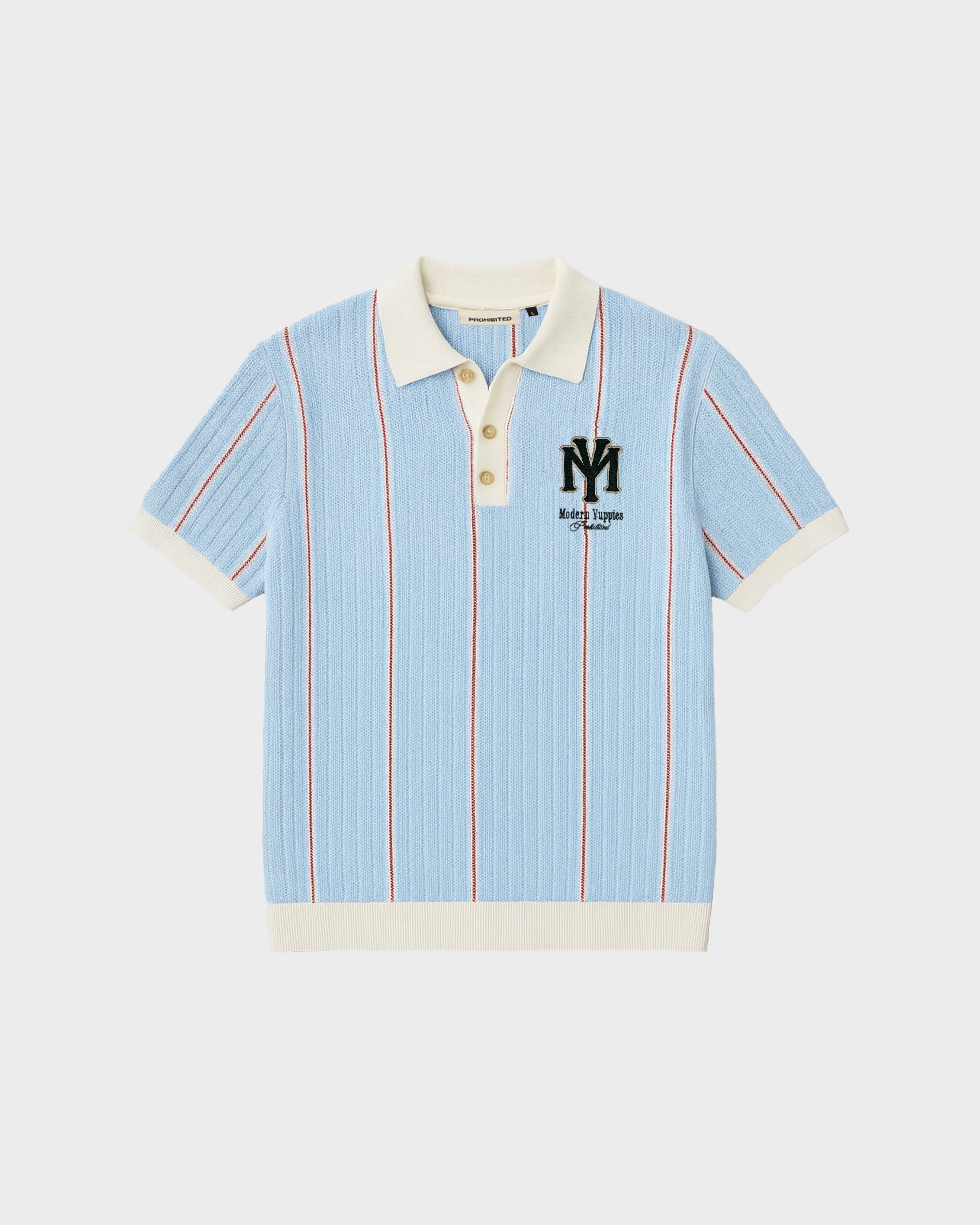 Off Season Knit Polo Blue